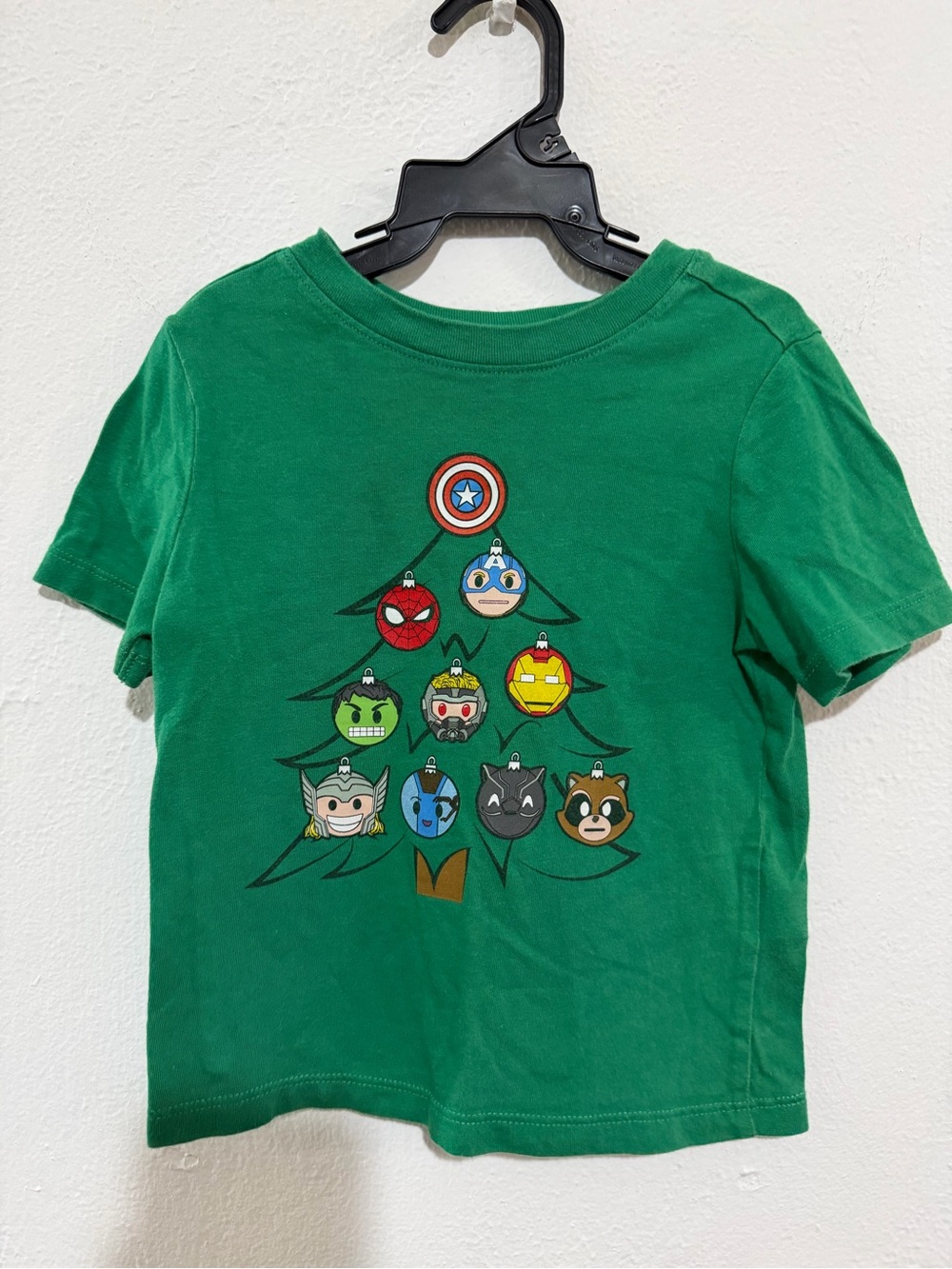 Marvel Green Kids Superhero Ornament Tree Tee